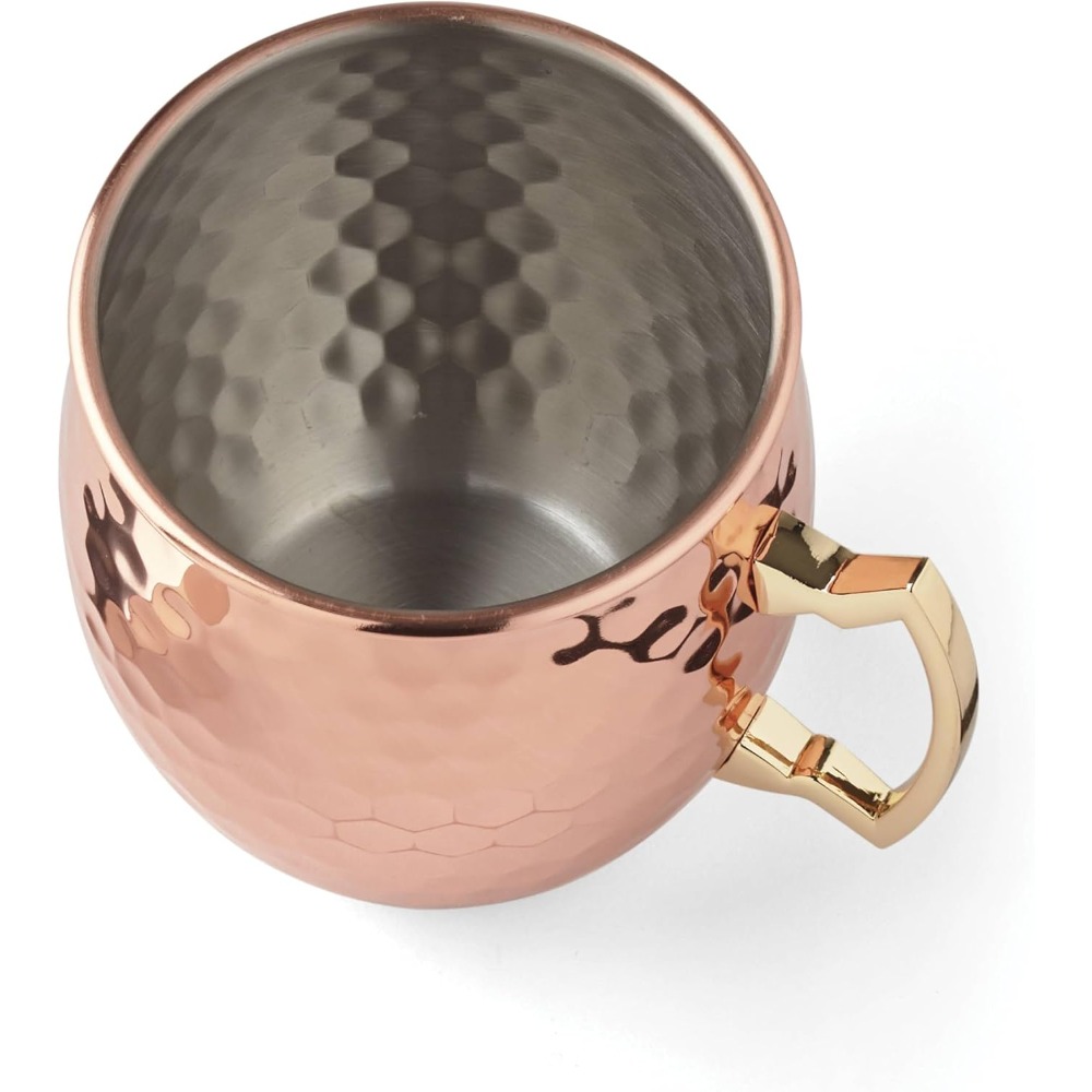 Mule Copper Mug - Juego de 2 Tazas Facetadas de