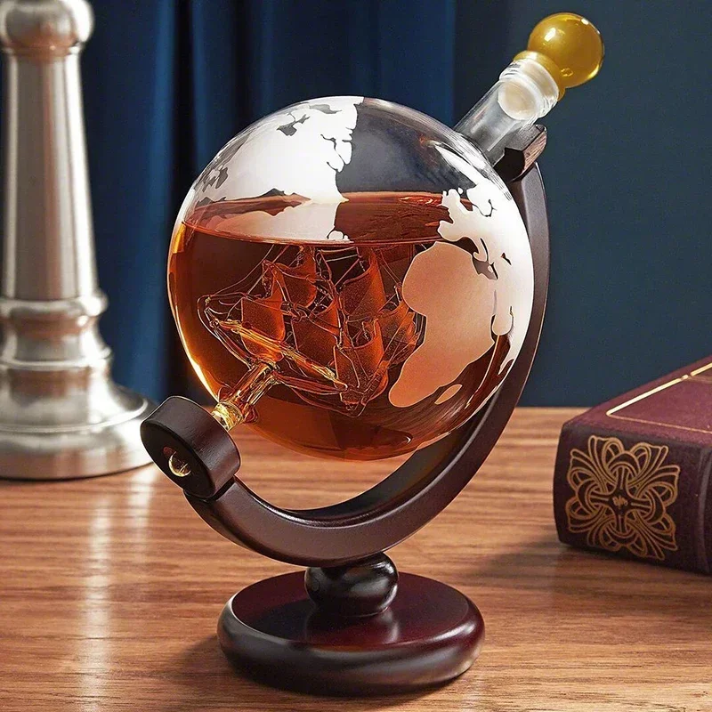 Decanter Globe Set - Juego de Decantador de Whisky Creativo