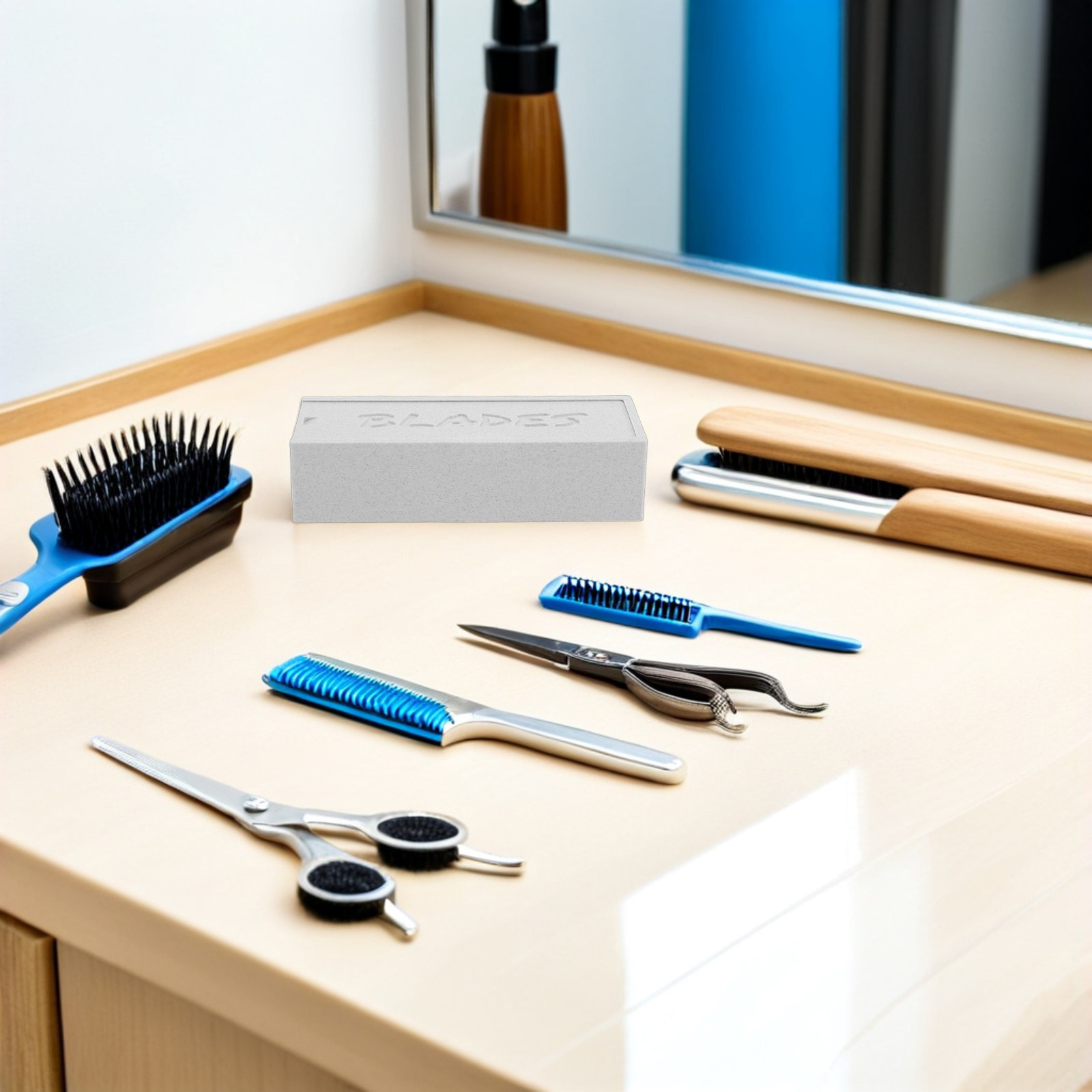 Home Barber - Caja Organizadora Blanca de Doble Compartimento