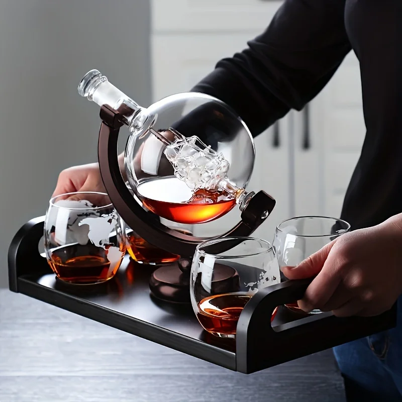 Decanter Globe Set - Decantador de whisky en forma de