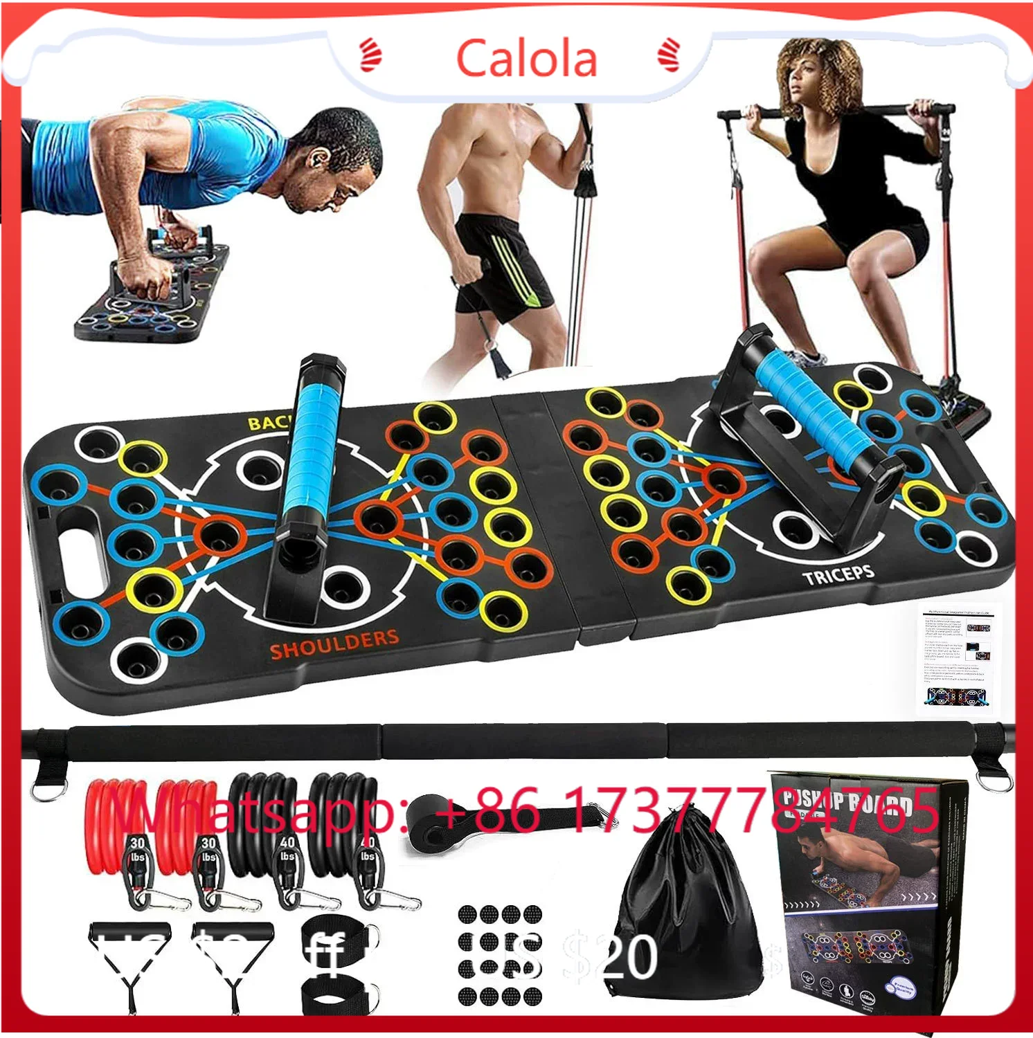 Home Bar Setup Kit - Tabla Multifuncional para Flexiones con Barra