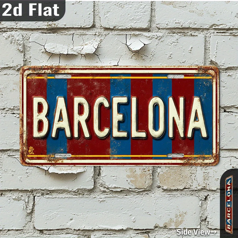 Home Barcelona - Letrero decorativo de pared de madera