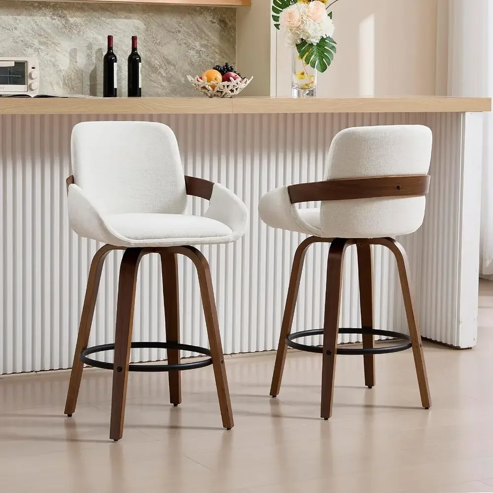 Home Bar Stools - Taburetes de Bar Giratorios de Tela