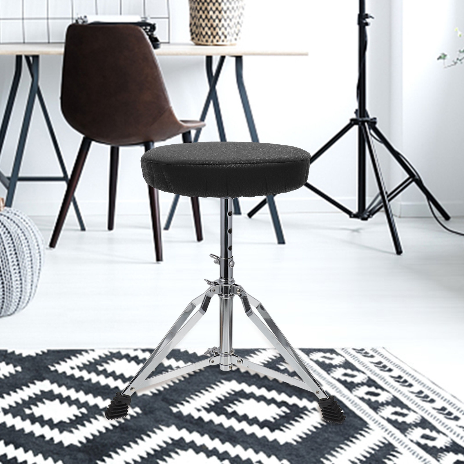 Home Bar Stools - Funda elástica gruesa negra para taburete
