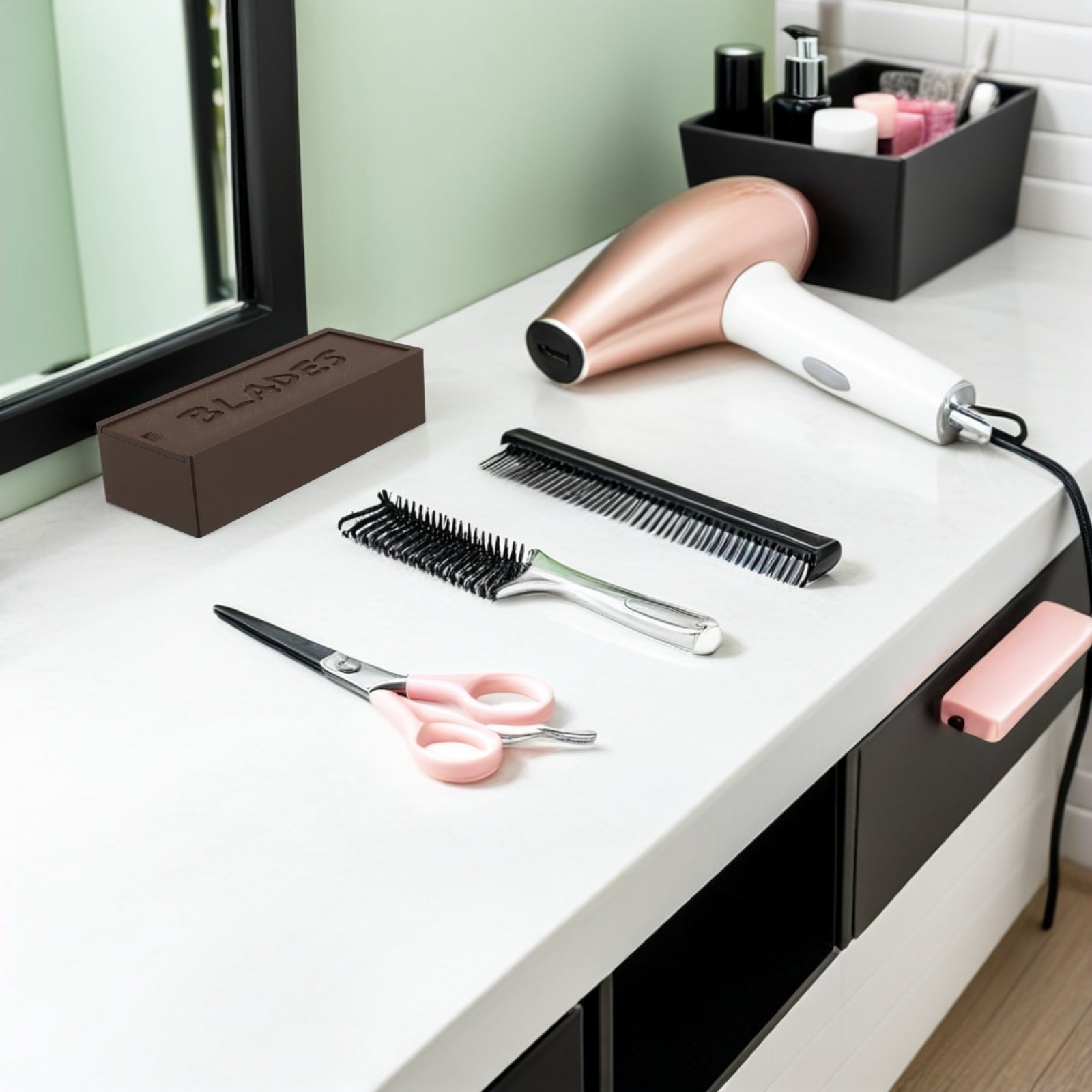 Home Barber - Estuche de Almacenamiento de Cuchillas de