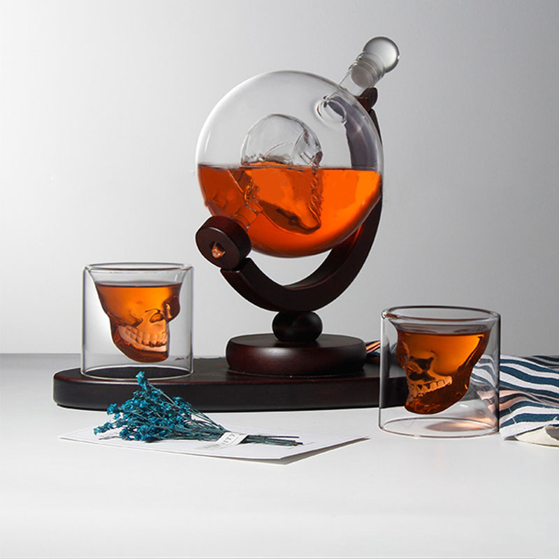 Decanter Globe Set - Juego de decantador de whisky con