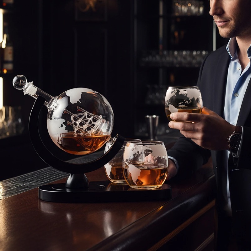 Juego de Decantador de Whisky  - Decanter Globe Set reseña y precio
