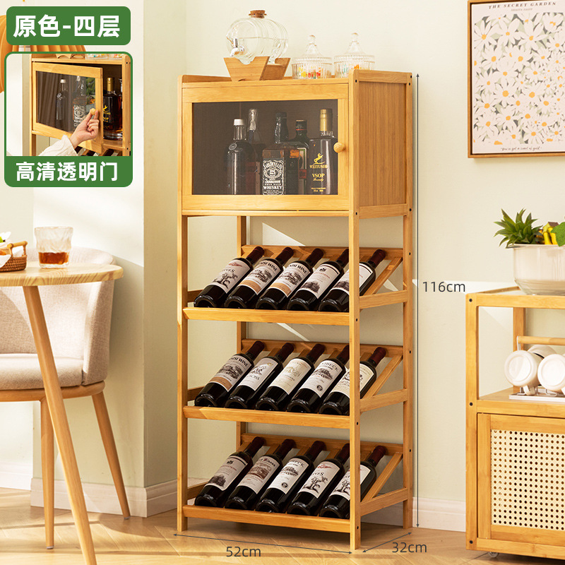 Estante para vino de bambú mac - Home Bar Shelf reseña y precio