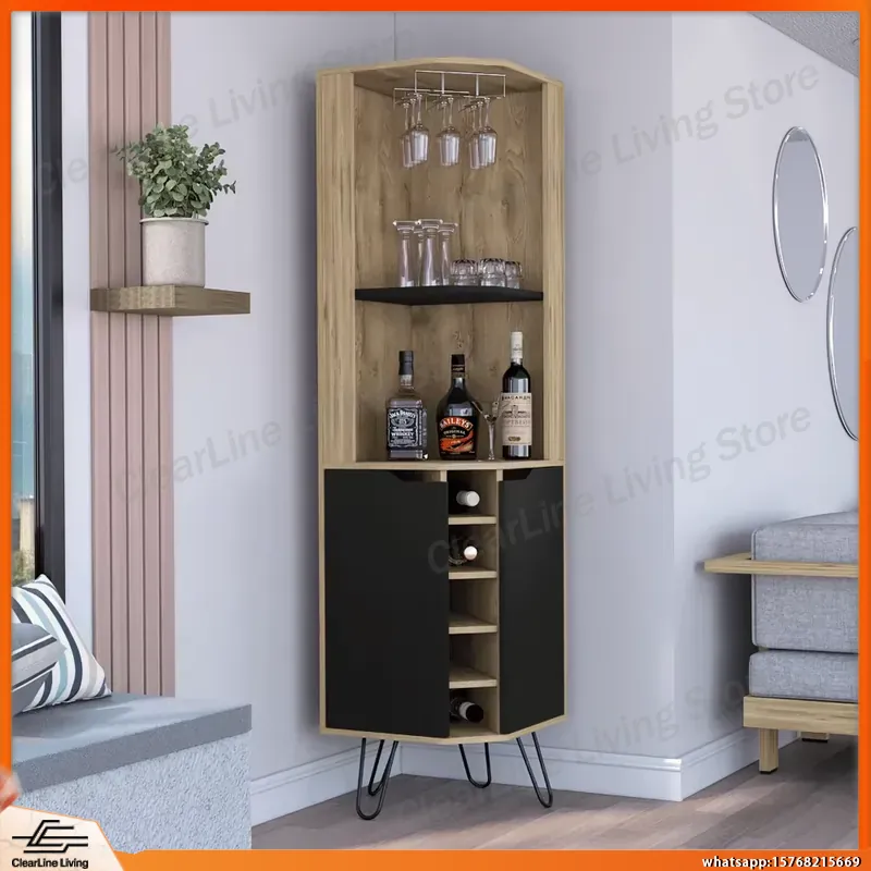 Mueble Bar Esquinero con 6 Bot - Home Bar Shelf reseña y precio