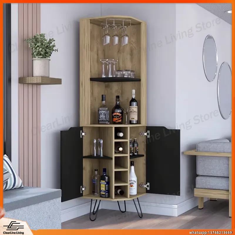 Mueble Bar Esquinero con 6 Bot - Home Bar Shelf reseña y precio