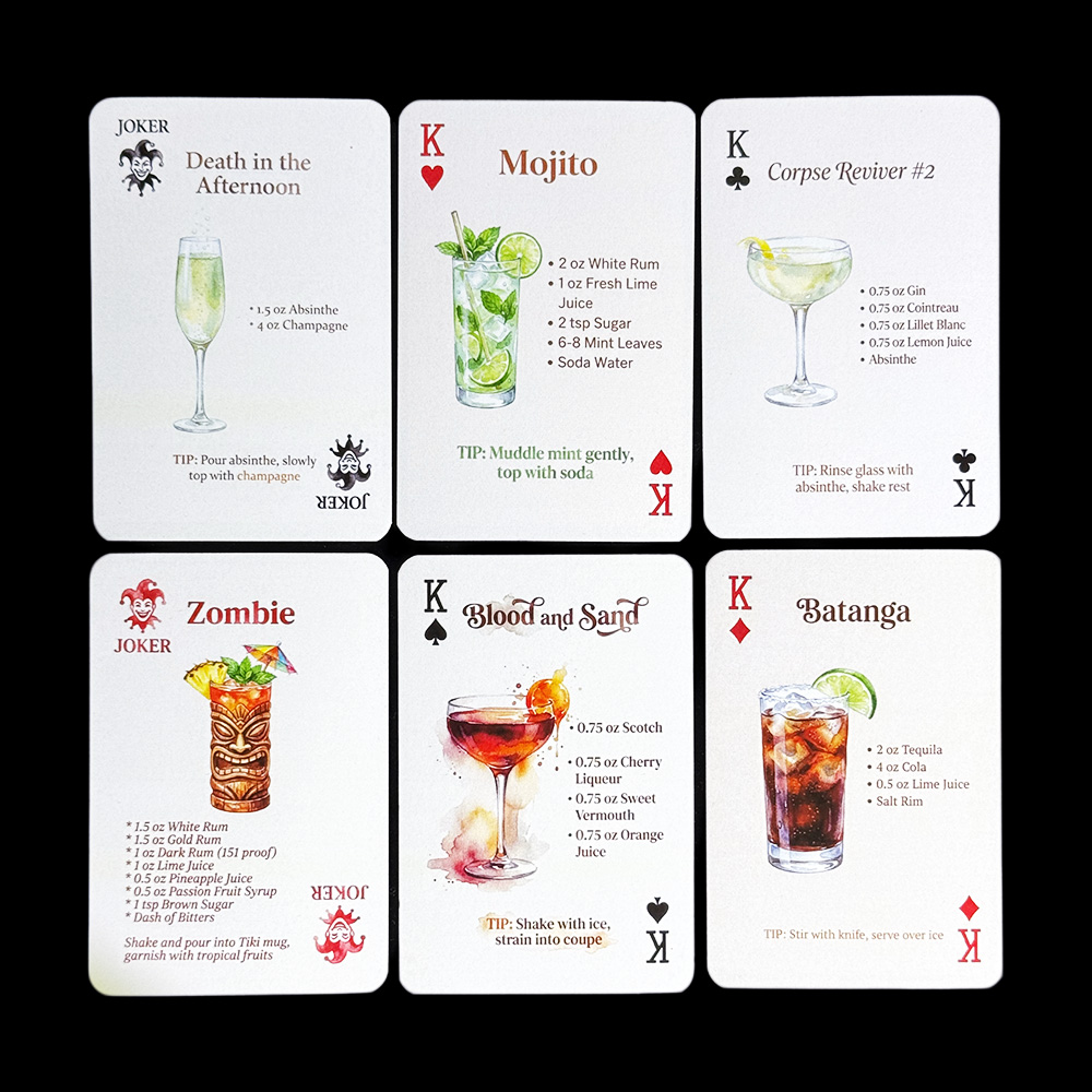 54 Cartas de Recetas de Cóctel - Cocktail Recipe Book reseña y precio