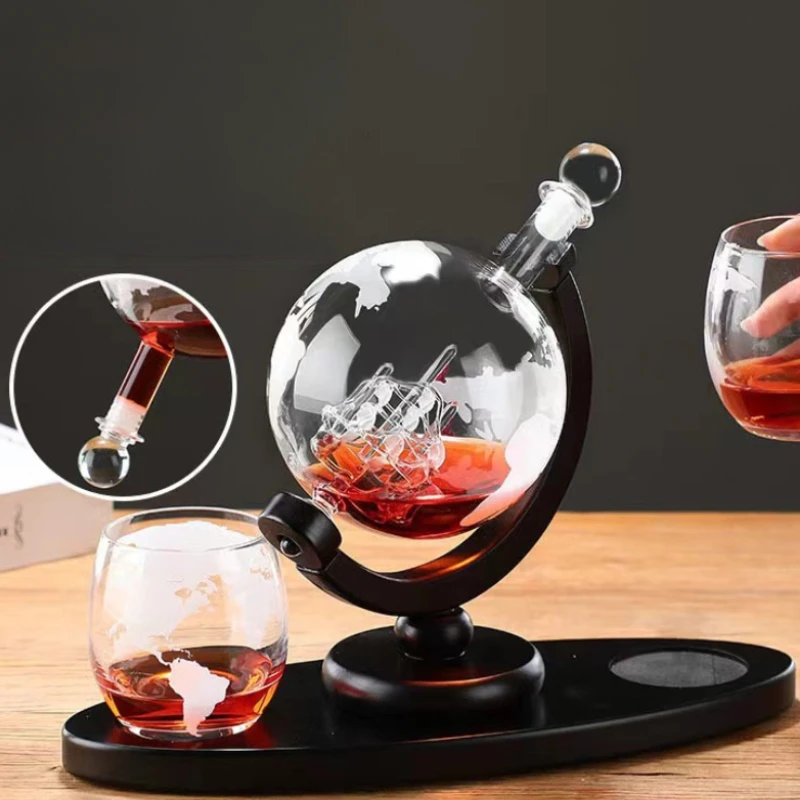 Decantador de whisky en forma  - Decanter Globe Set reseña y precio