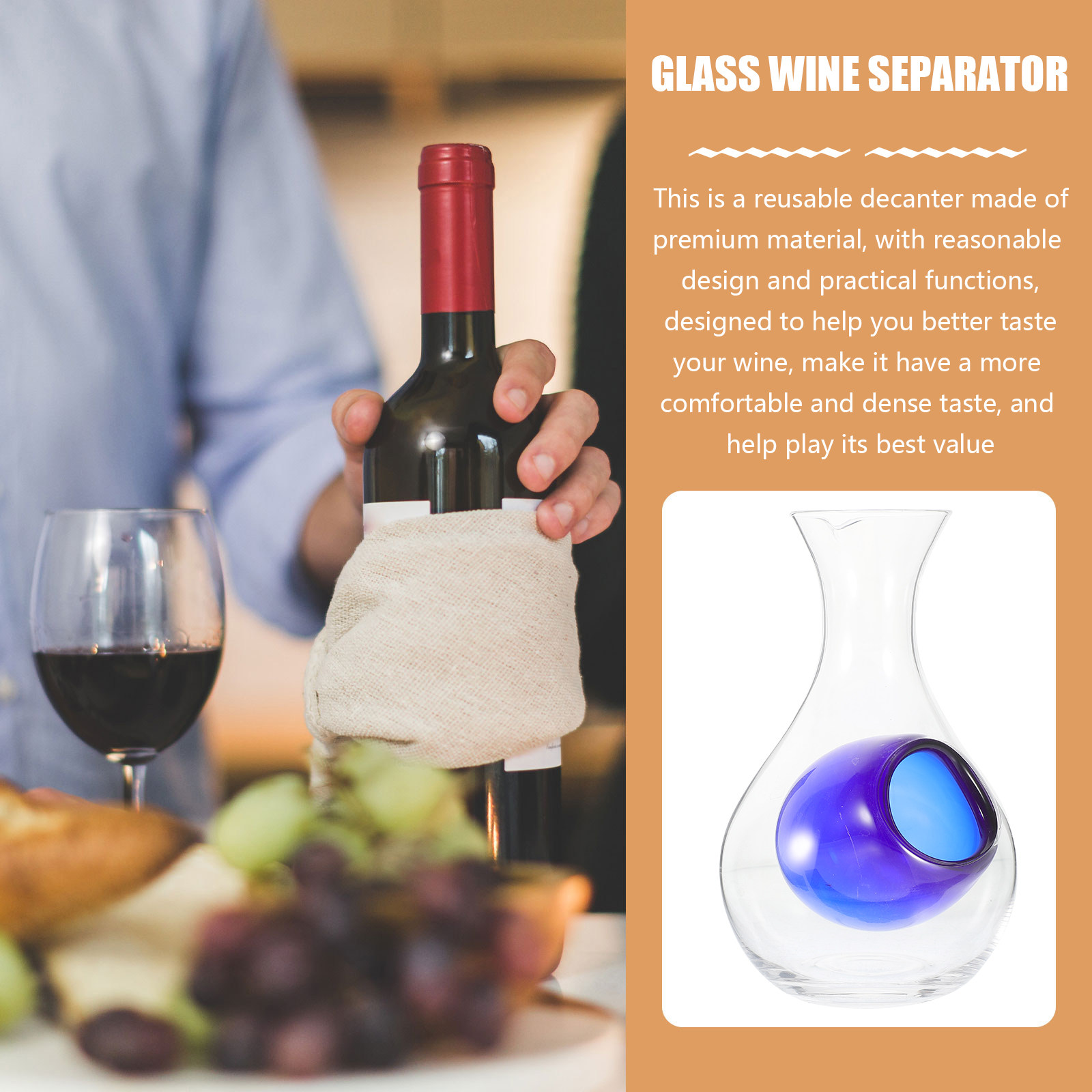 Decantador de Vino Reutilizabl - Home Bar Supplies reseña y precio