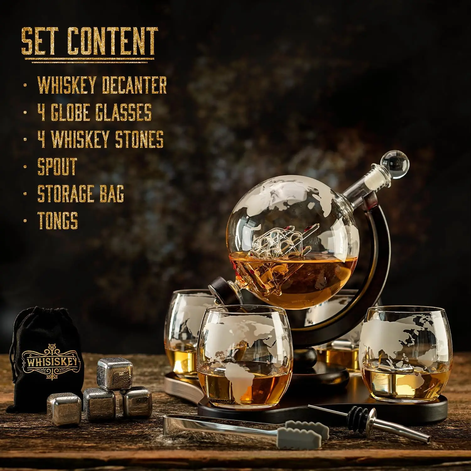 NANCIHUI decantador de vidrio  - Decanter Globe Set reseña y precio