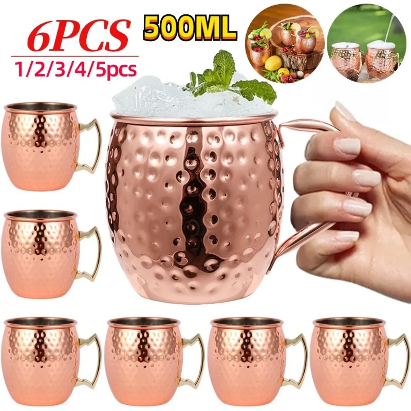 Juego de 1-6 Tazas para Cóctel - Mule Copper Mug reseña y precio