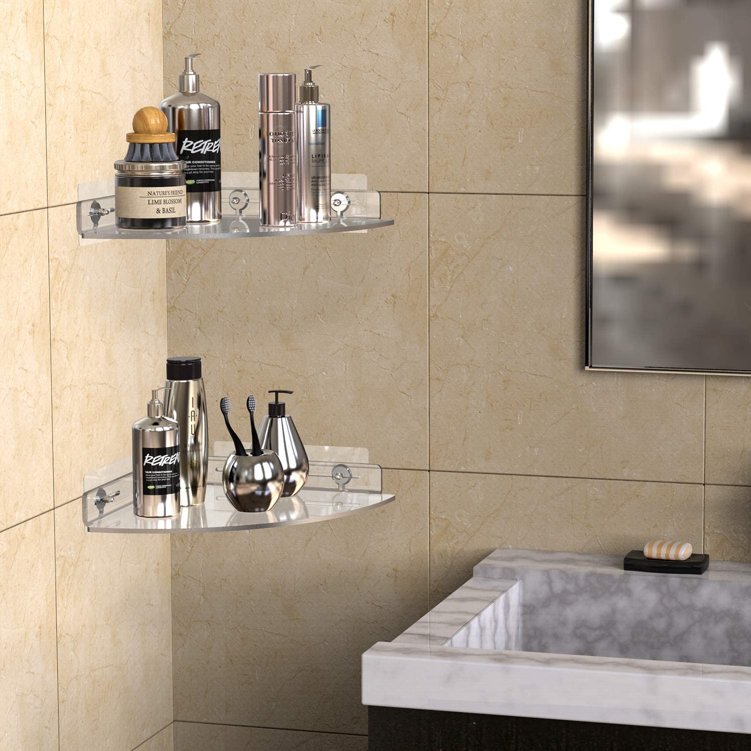 Estantes de ducha acrílicos tr - Home Bar Shelf reseña y precio