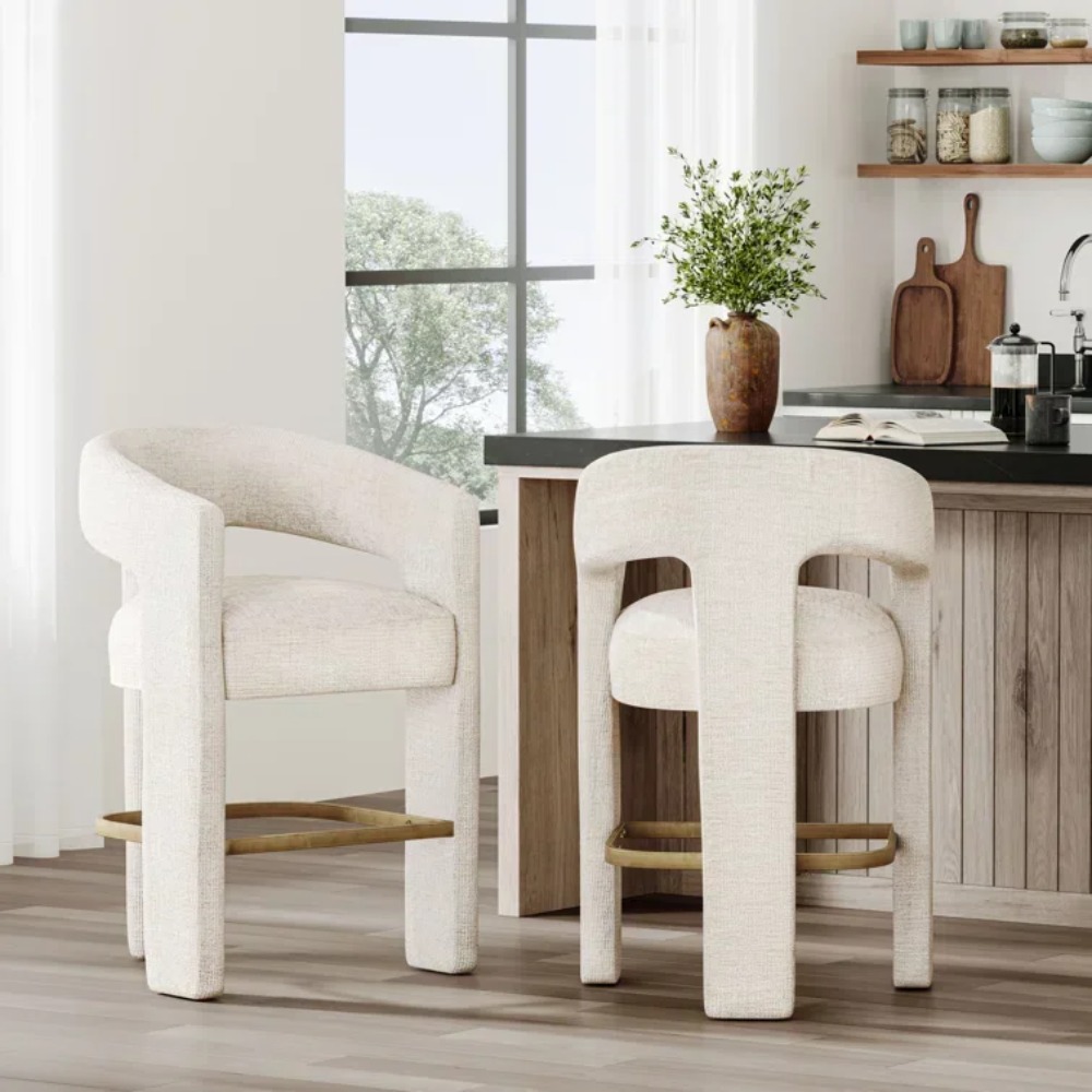 Taburete tapizado moderno para - Home Bar Stools reseña y precio