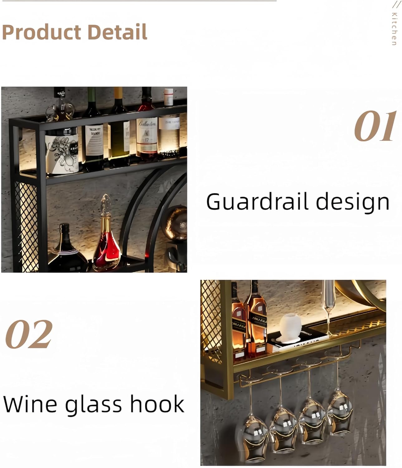 Estante de Pared Metálico Negr - Home Bar Shelf reseña y precio