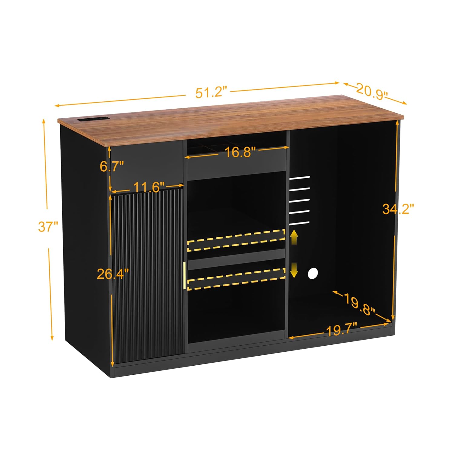 Mueble para Snacks con Espacio - Home Bar Shelf reseña y precio