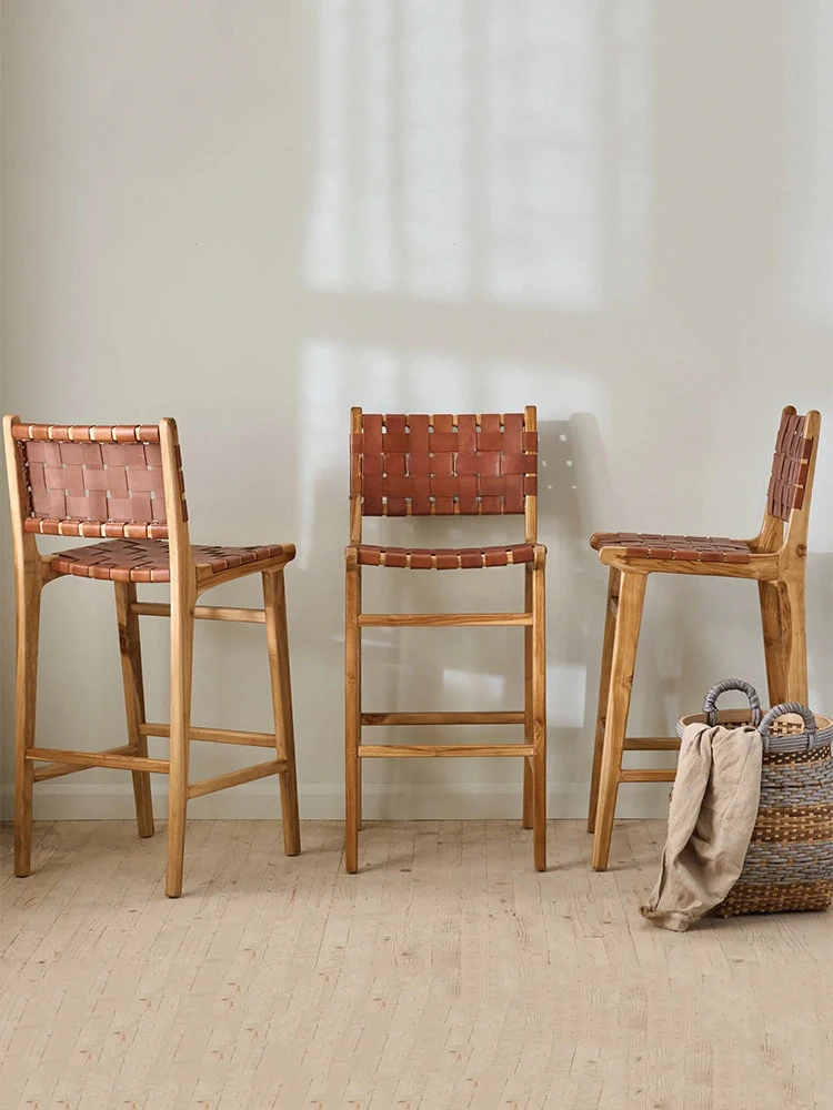 Taburete Alto de Madera Maciza - Home Bar Stools reseña y precio