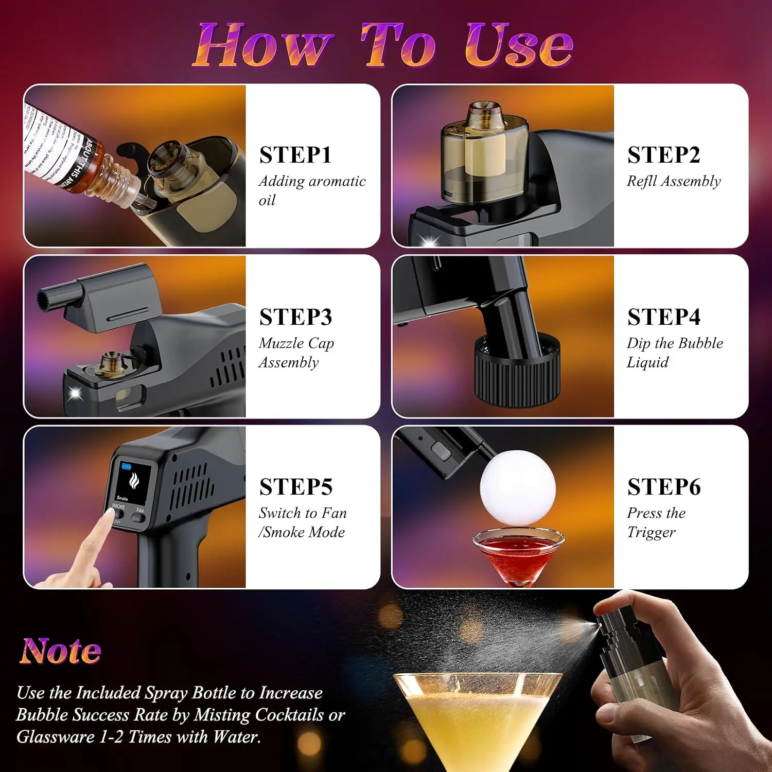 Kit de Pistola de Burbujas de  - Smoking Gun Kit reseña y precio
